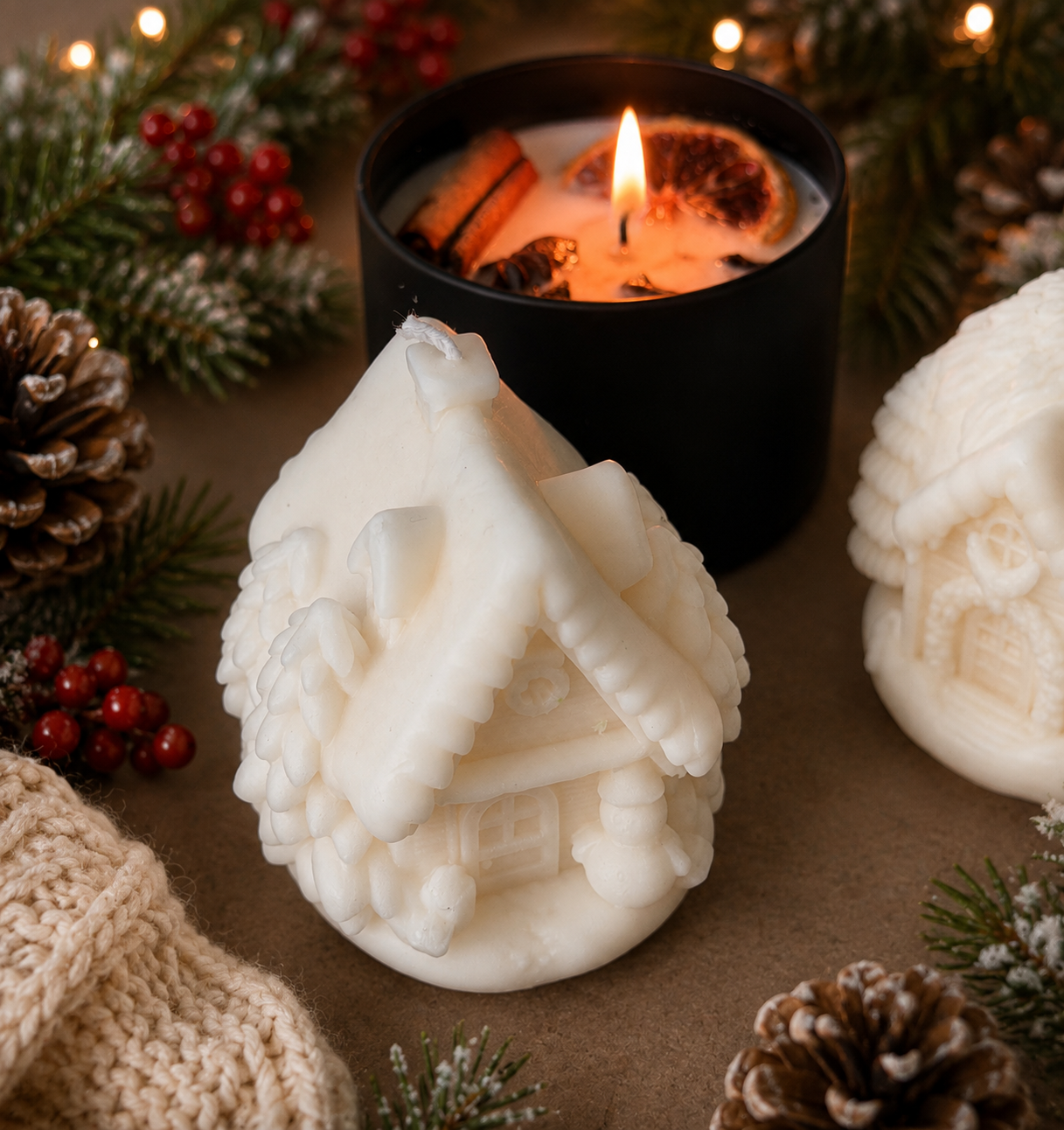 Winter Woodland Cottage Candle