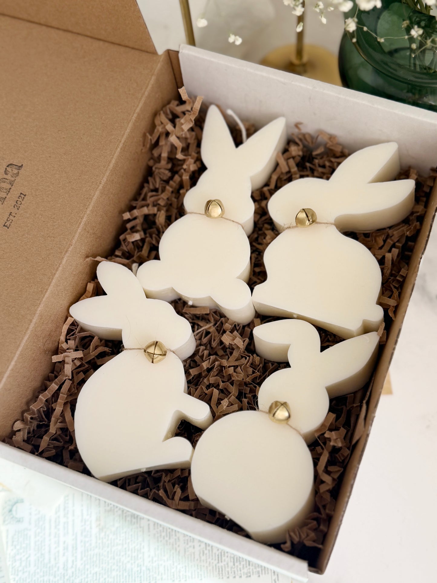 Minimal Easter Bunny Candle