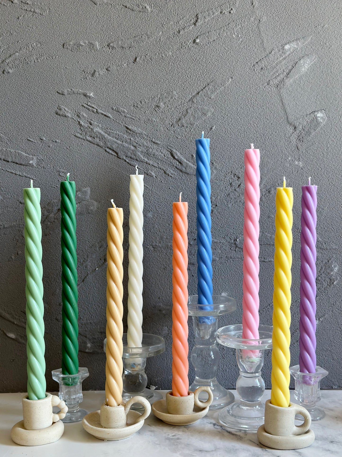 Spiral Taper Candles 10''(A Pair)