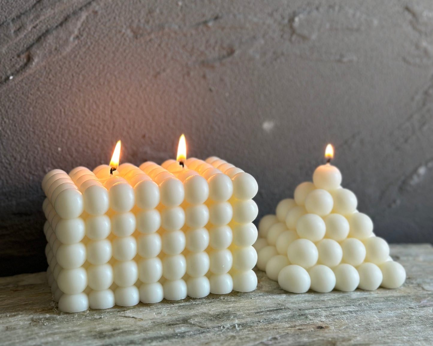 Large Layered Cube Candle