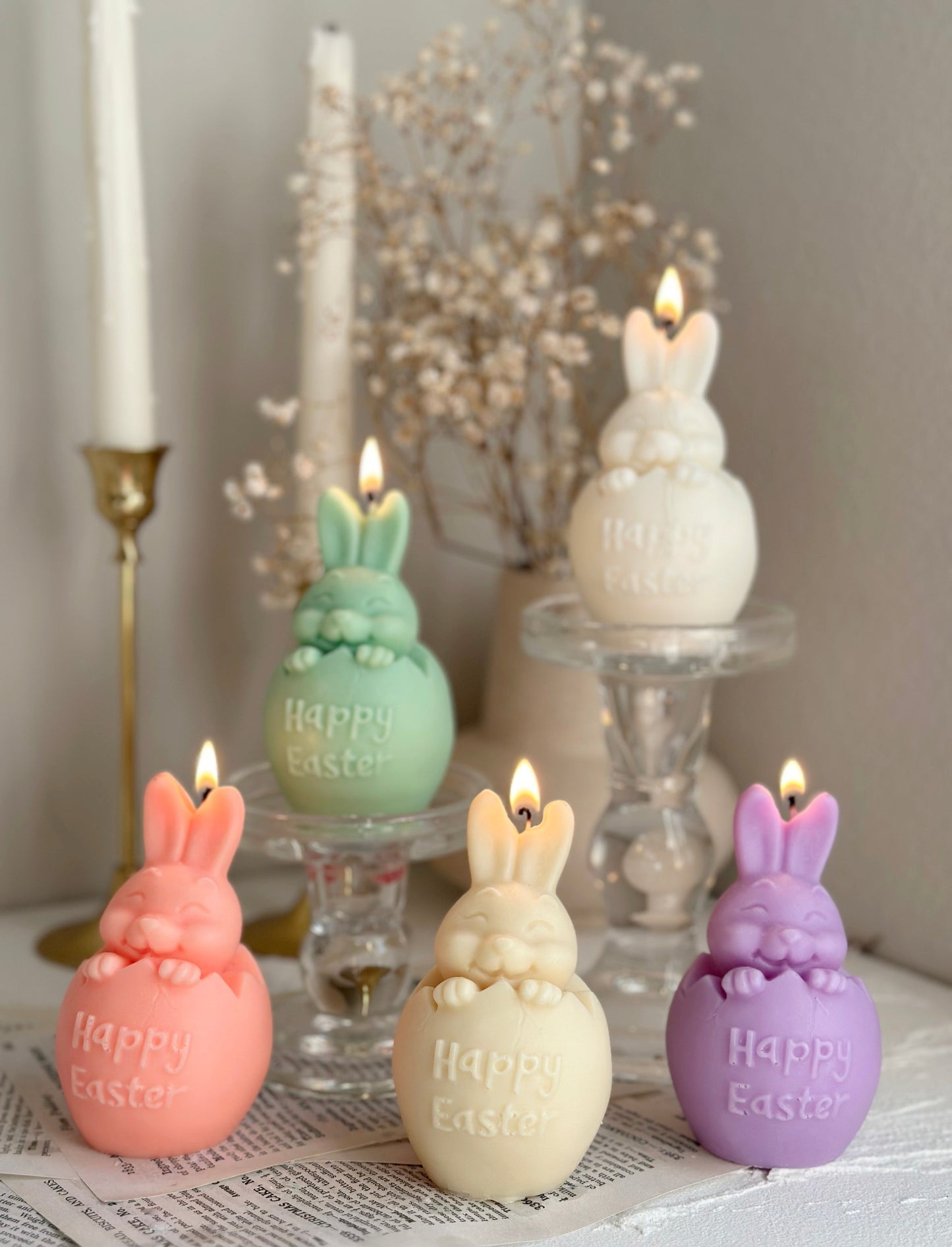 "Happy Easter" Candle