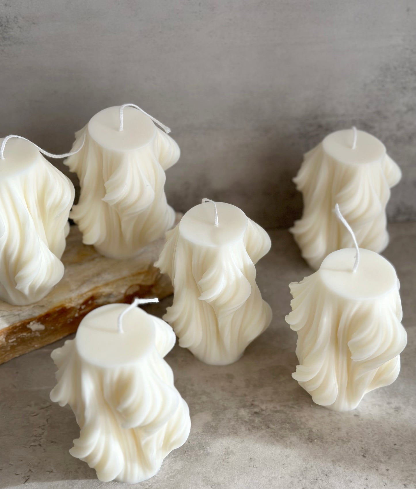 Sculpted Wave Candle