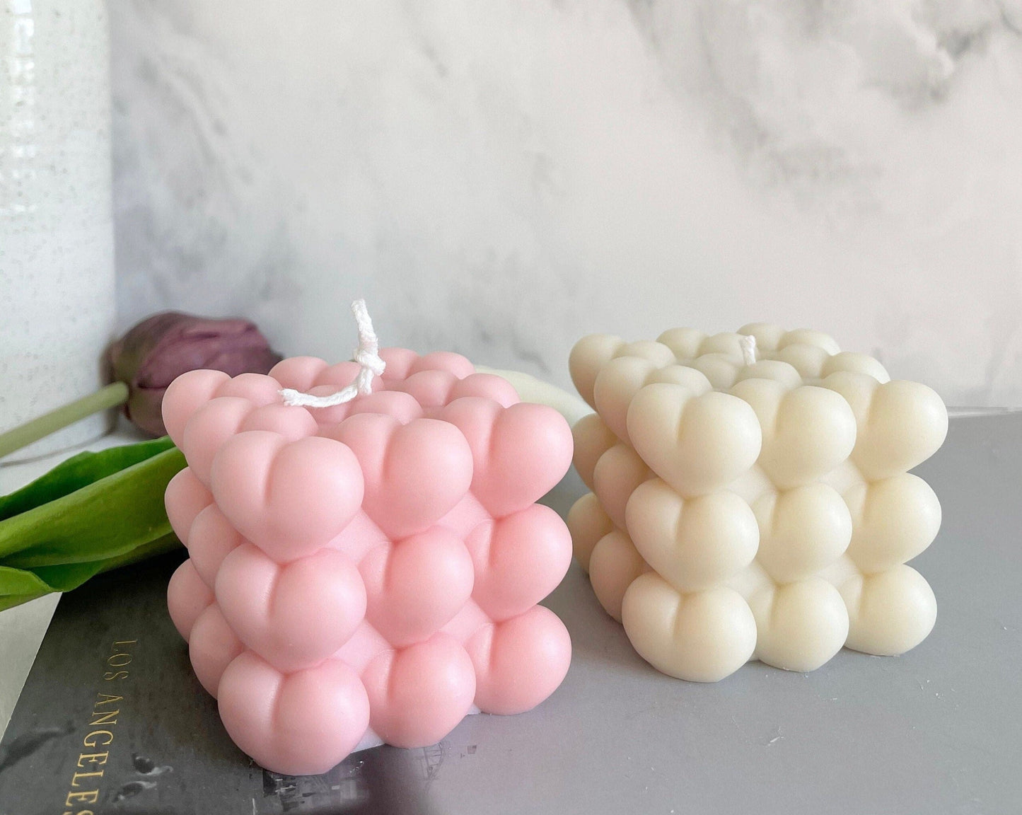 Heart Bubble Candle