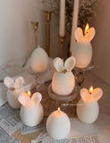 Handmade Greek Easter Bunny Egg Candle – Pascha Spring Decor (1pc)