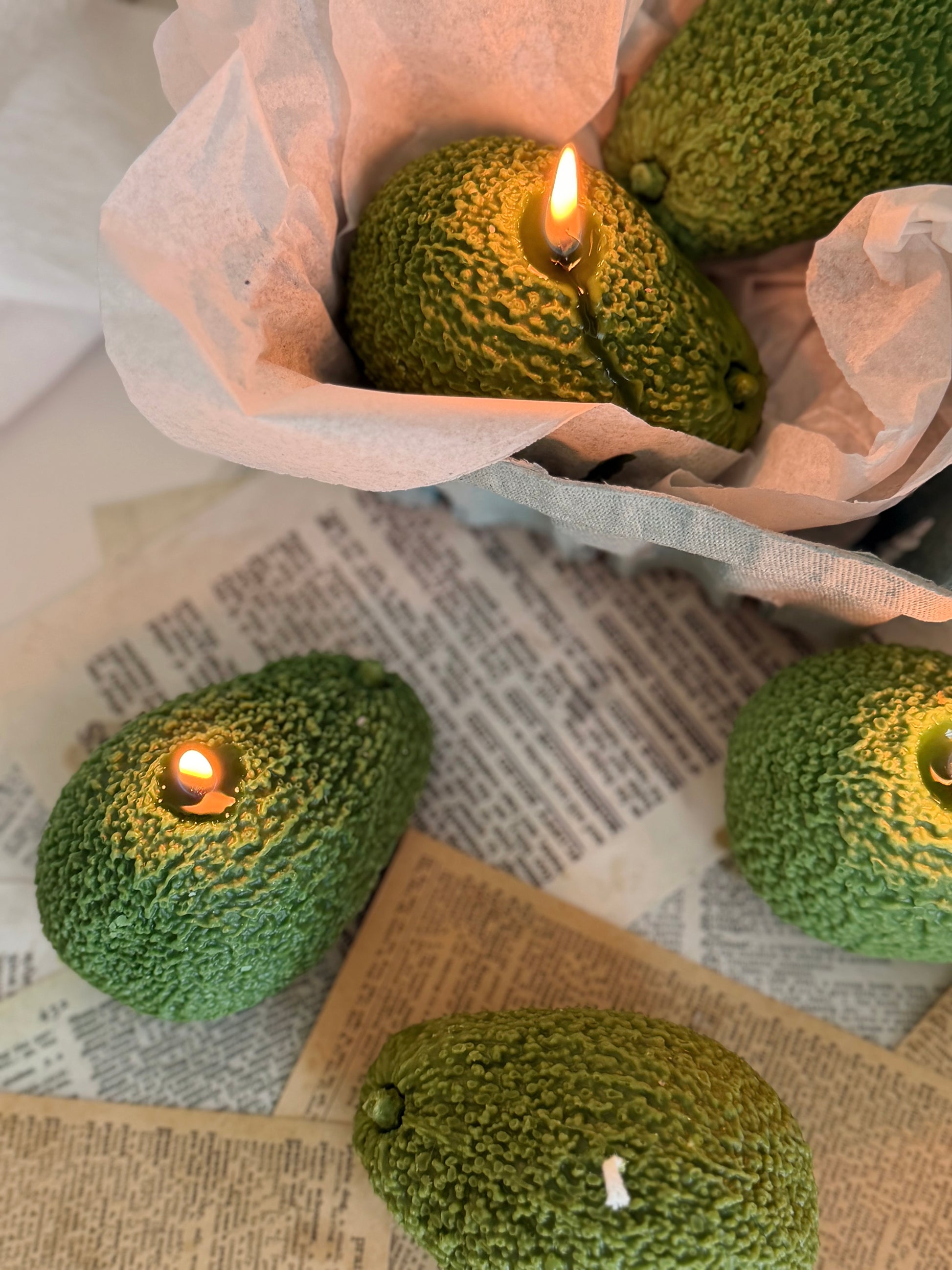 Artisan Avocado Candle Made with Natural Soy Wax