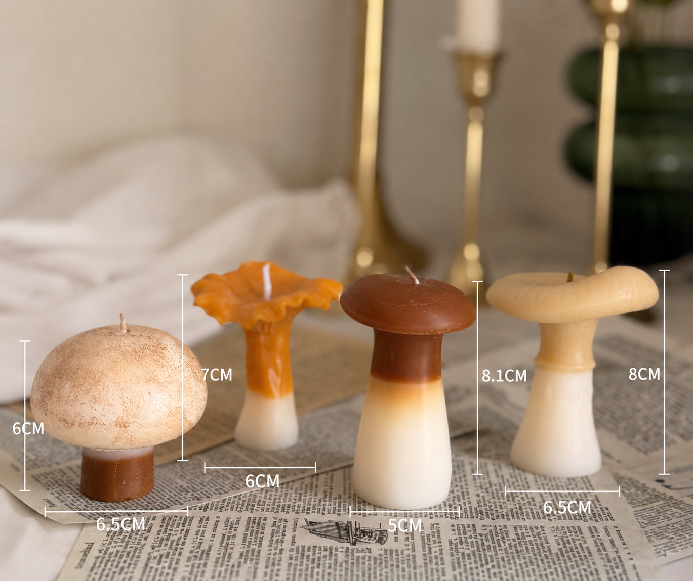 Decorative Mushroom Candle Sets