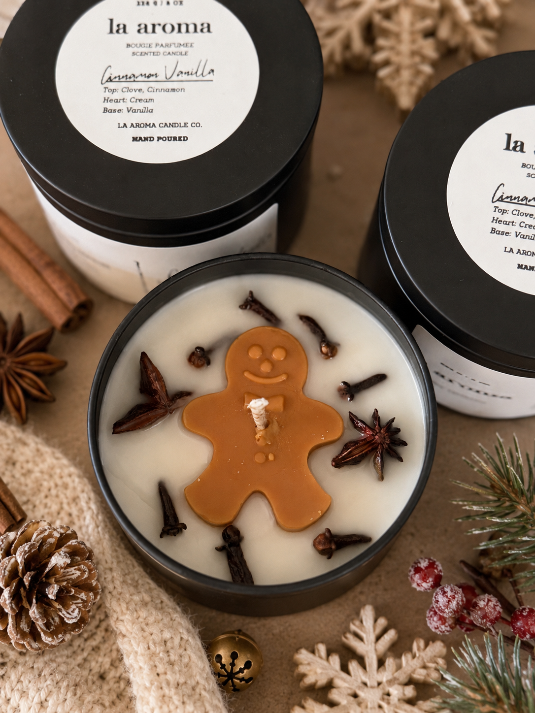 Gingerbread Man Candle – Ginger Spice Christmas Scented Candle