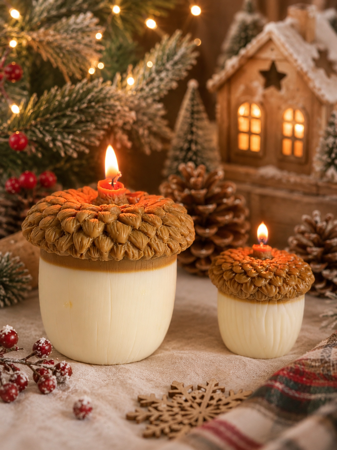 Forest Acorn Candle