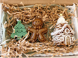 Christmas Warmth Candle Gift Set Featuring Tree Gingerbread and Winter Cottage Candles