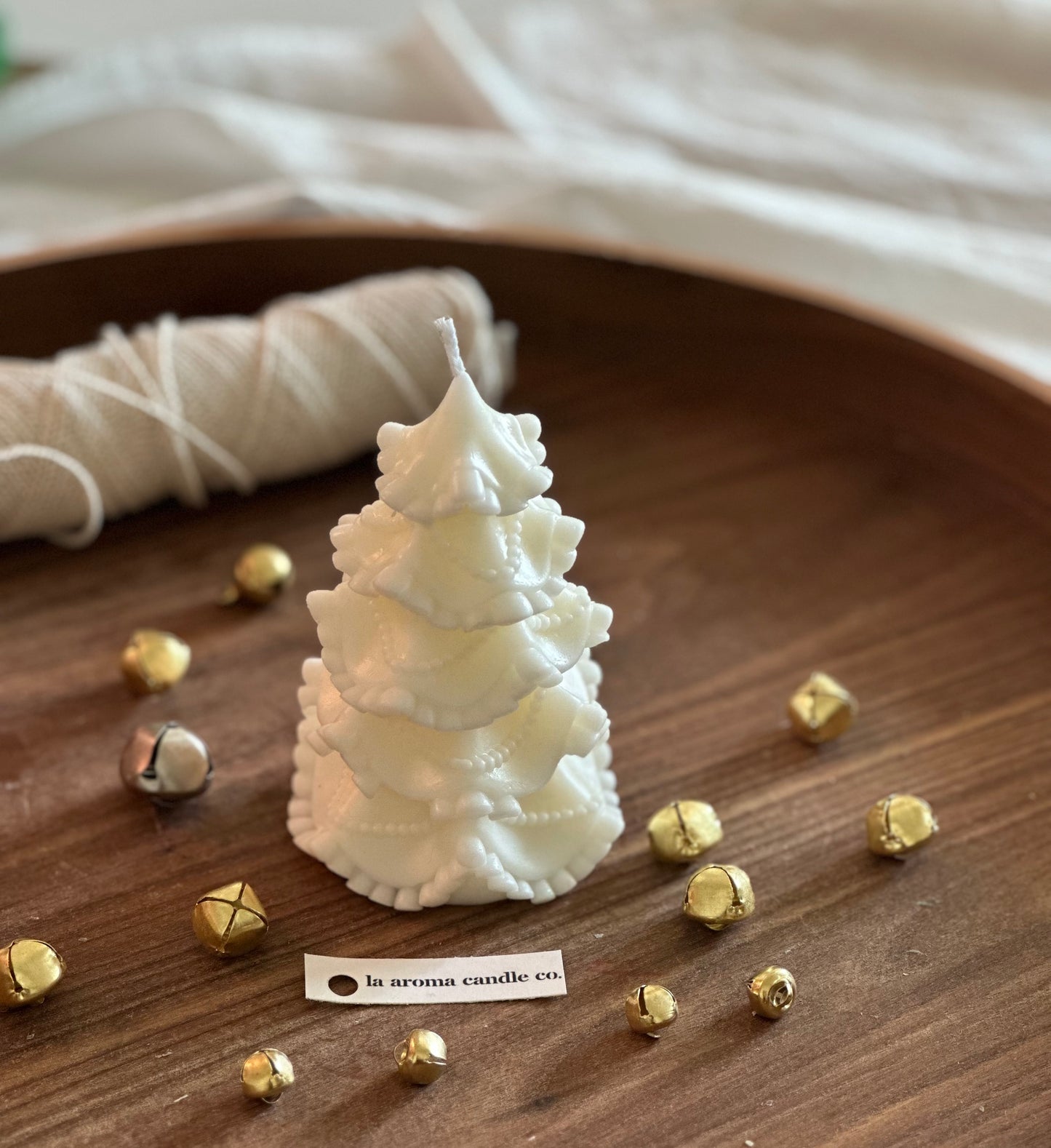 Handcrafted Lace ChristmasTree Candle