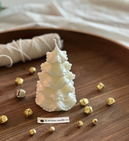 Handcrafted Lace ChristmasTree Candle