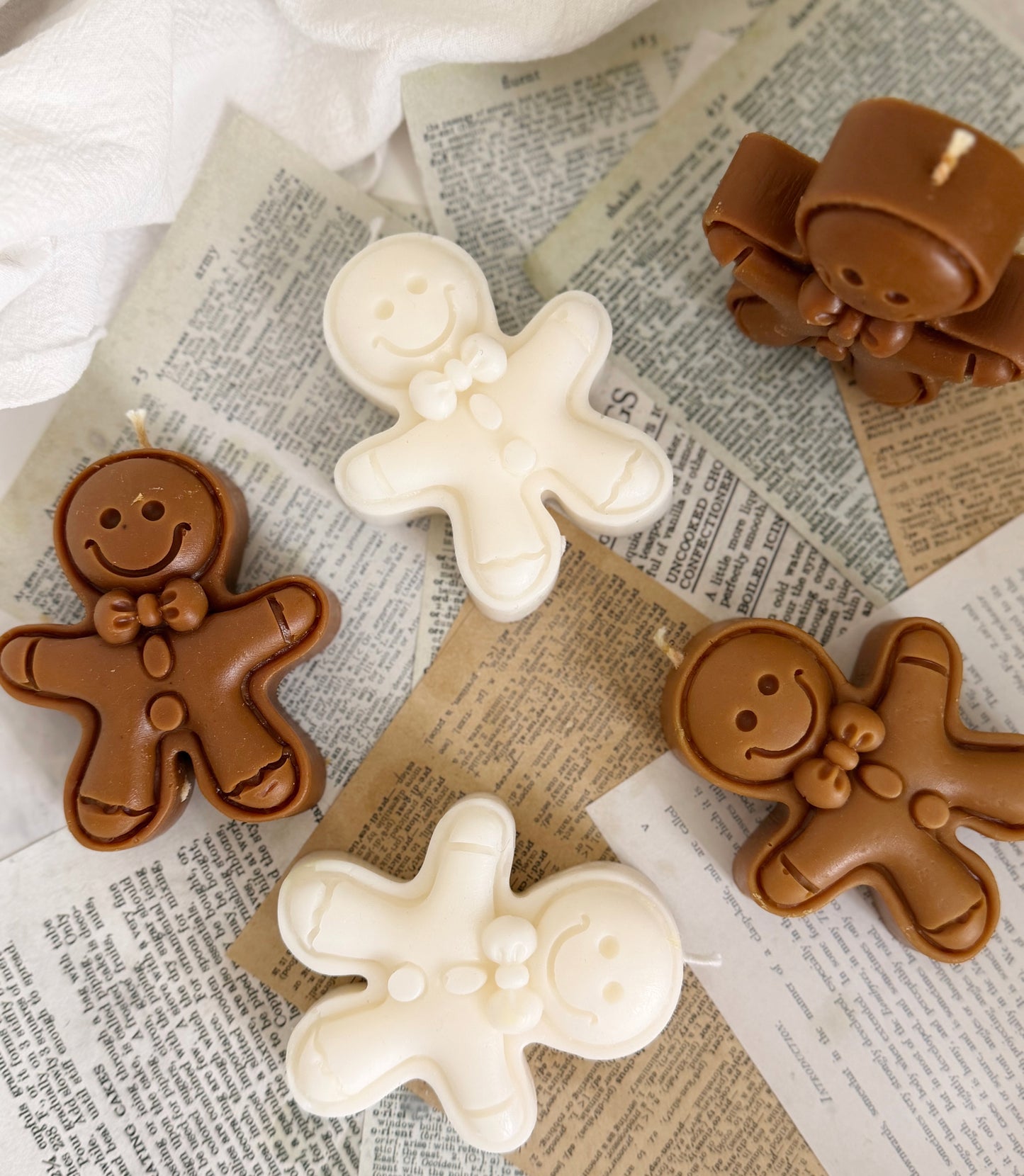 Gingerbread Man Candle Handmade Soy Wax Christmas Candle