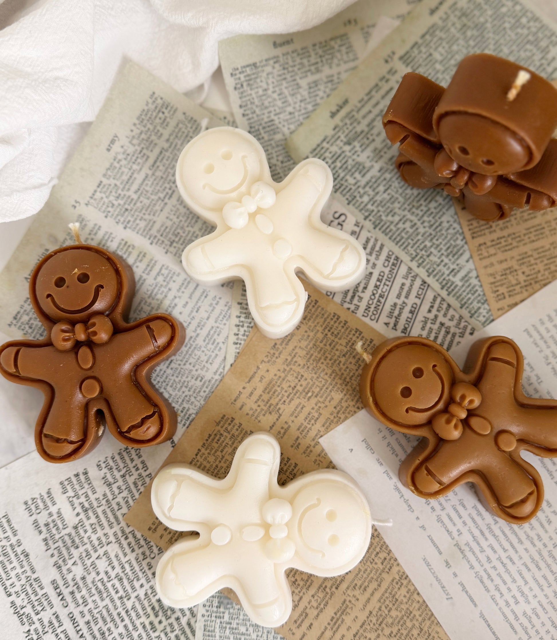 Gingerbread Man Candle Handmade Soy Wax Christmas Candle