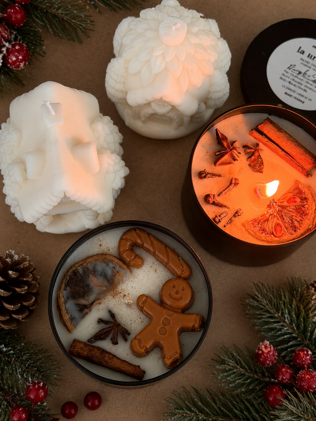 Gingerbread Christmas Scented Candle – Gingerbread Spice & Vanilla