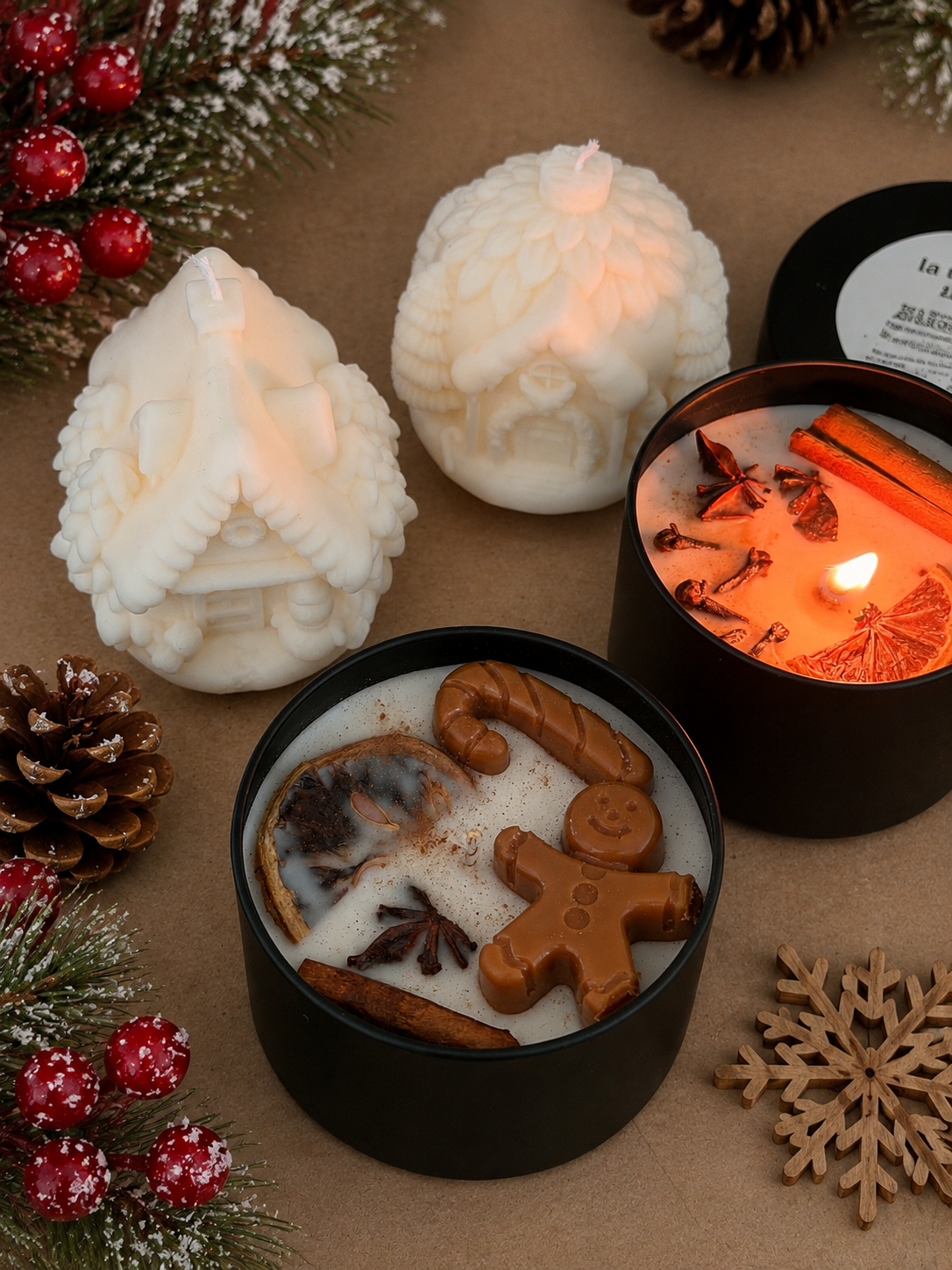Gingerbread Christmas Scented Candle – Gingerbread Spice & Vanilla
