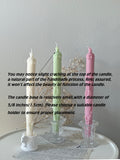 Embossed Rose Luxe Taper Candle 9''  (A Pair)