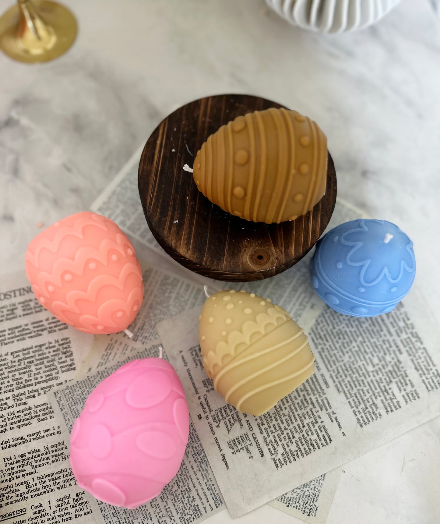 Pastel Easter Egg Candle