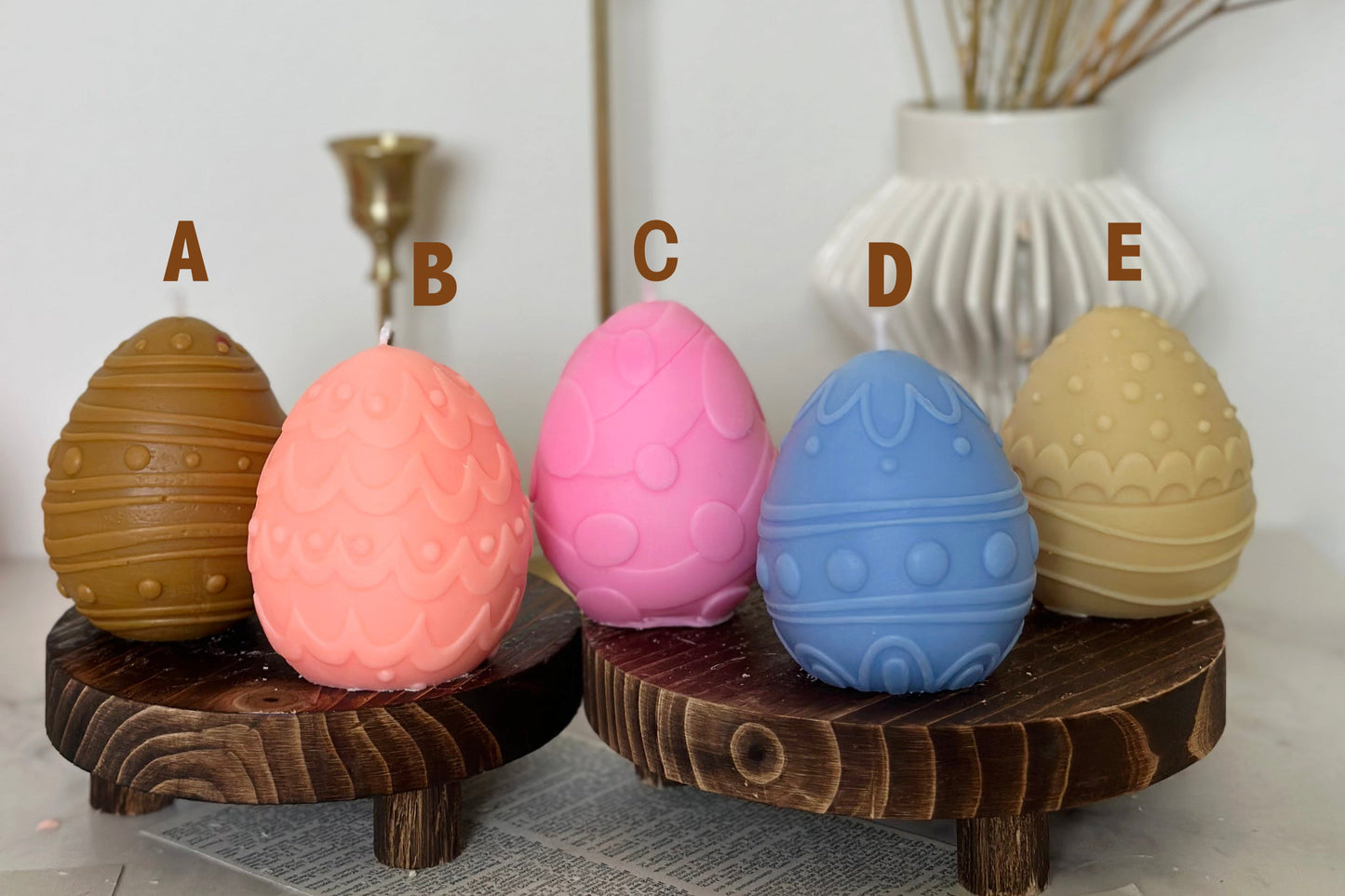 Pastel Easter Egg Candle