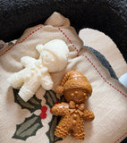 Gingerbread Christmas Boy Candle | Handmade Soy Wax Holiday Candle | Christmas Decor