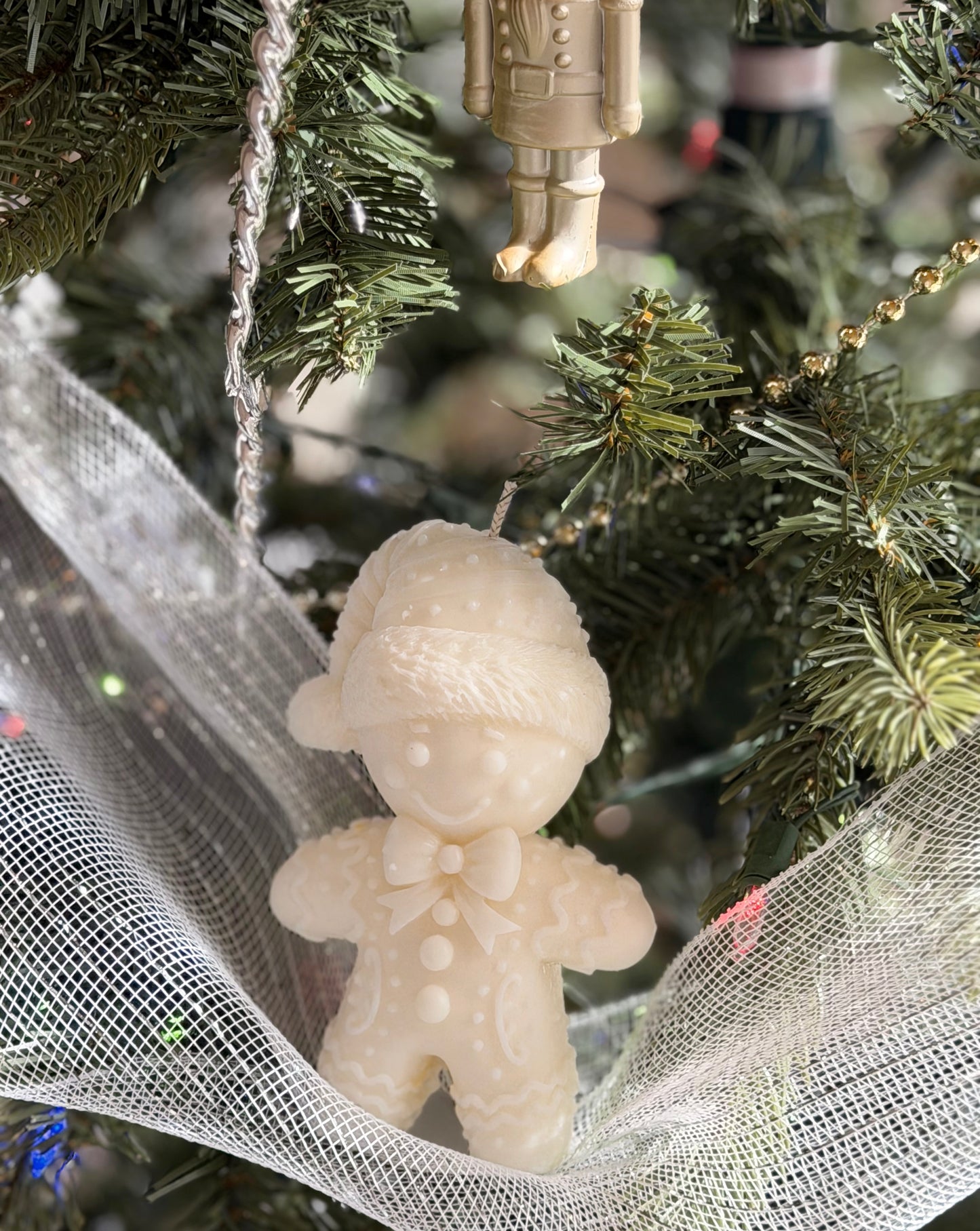 Gingerbread Christmas Boy Candle