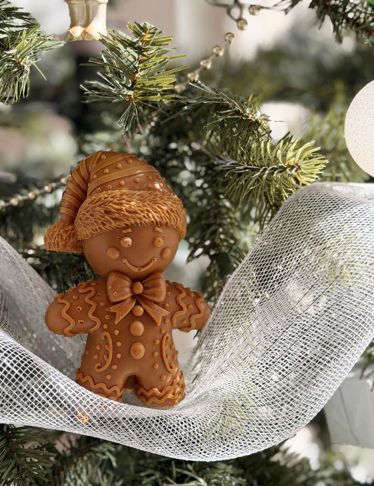 Gingerbread Christmas Boy Candle