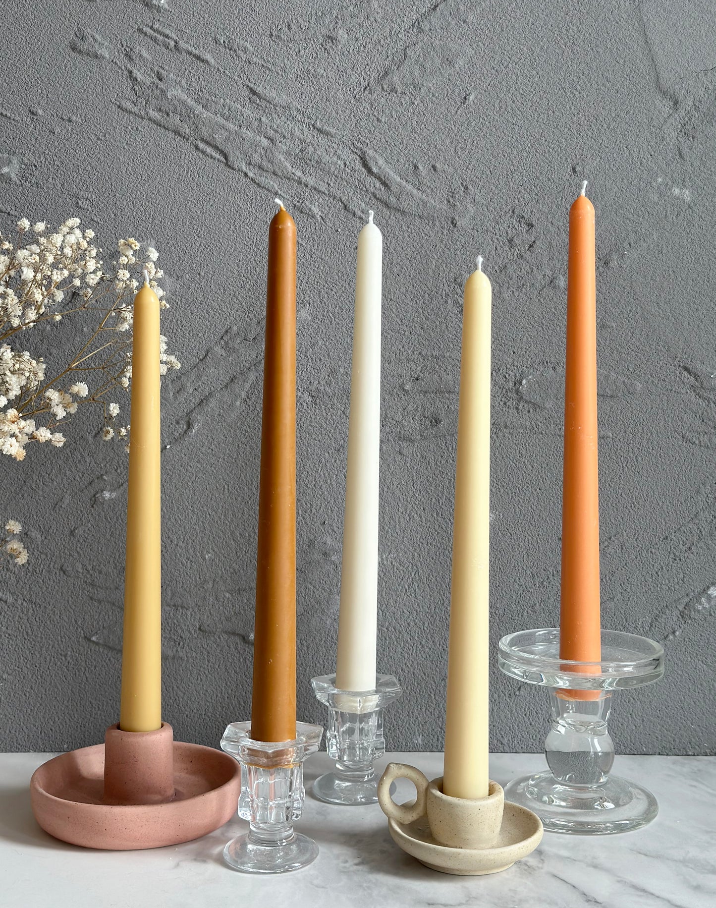 Soft Taper Candles 10''  (A Pair)