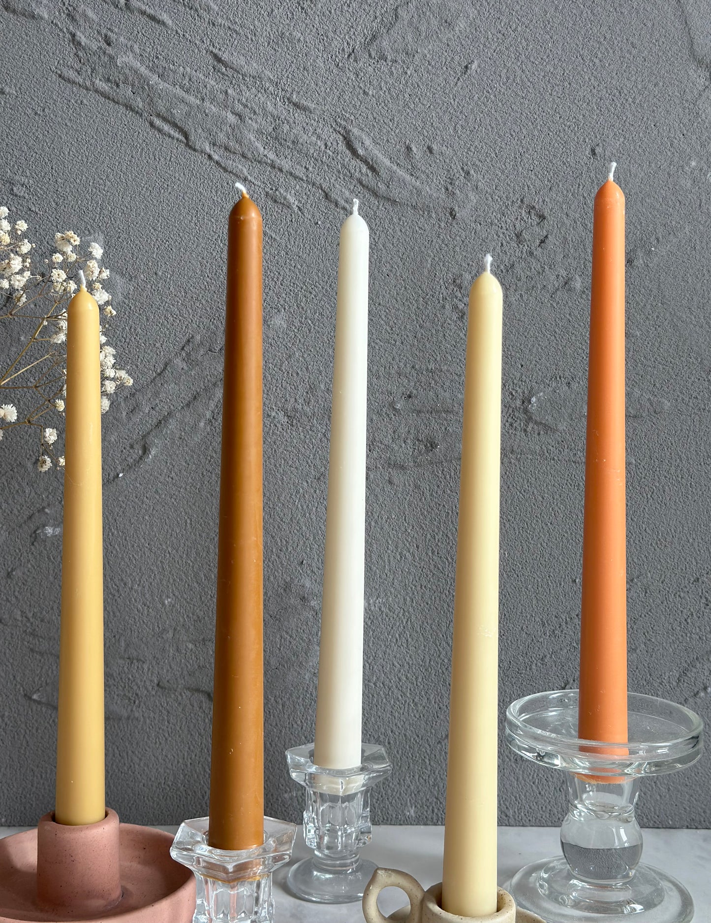 Soft Taper Candles 10''  (A Pair)