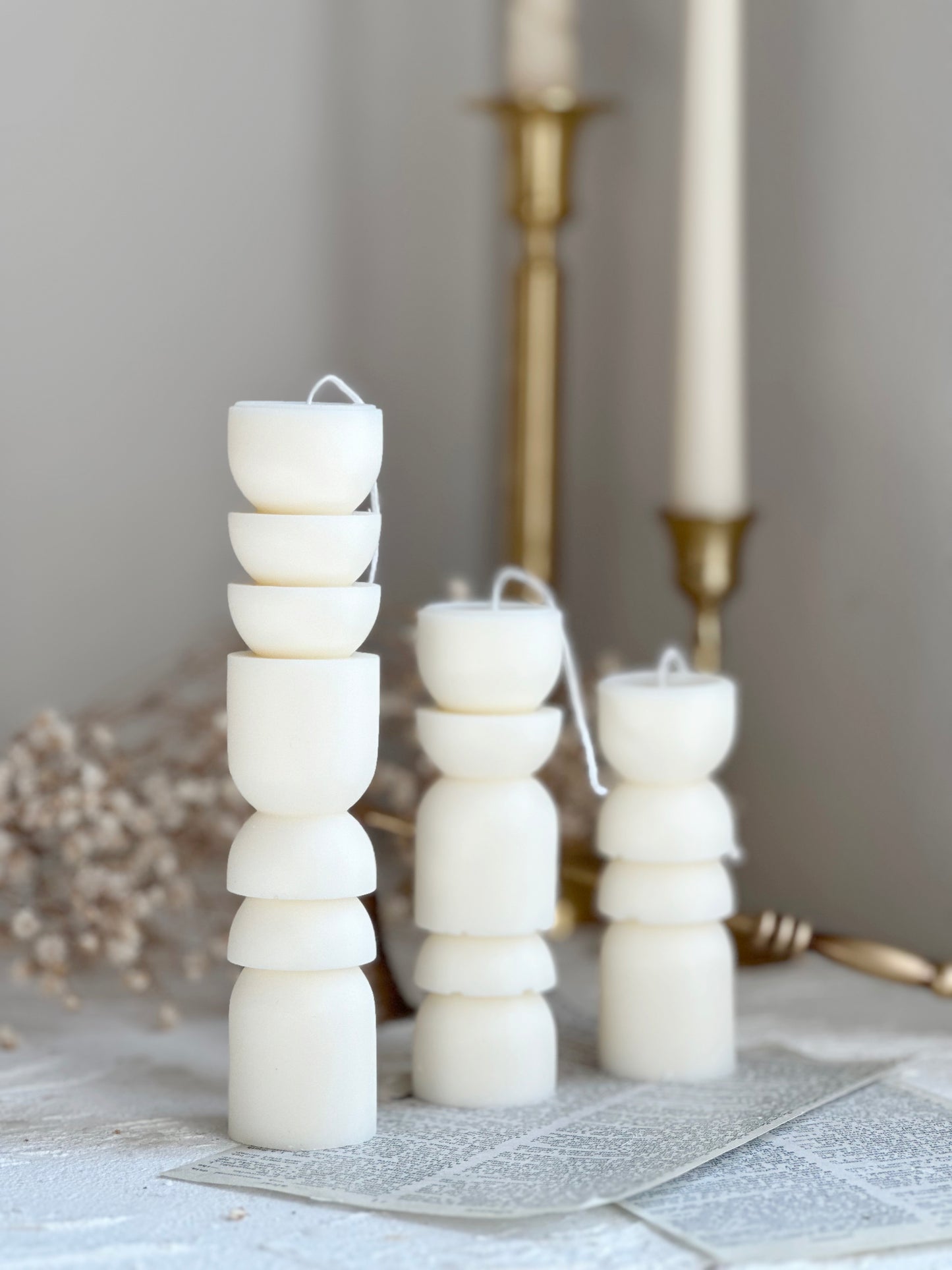 Trio Pillar Candle