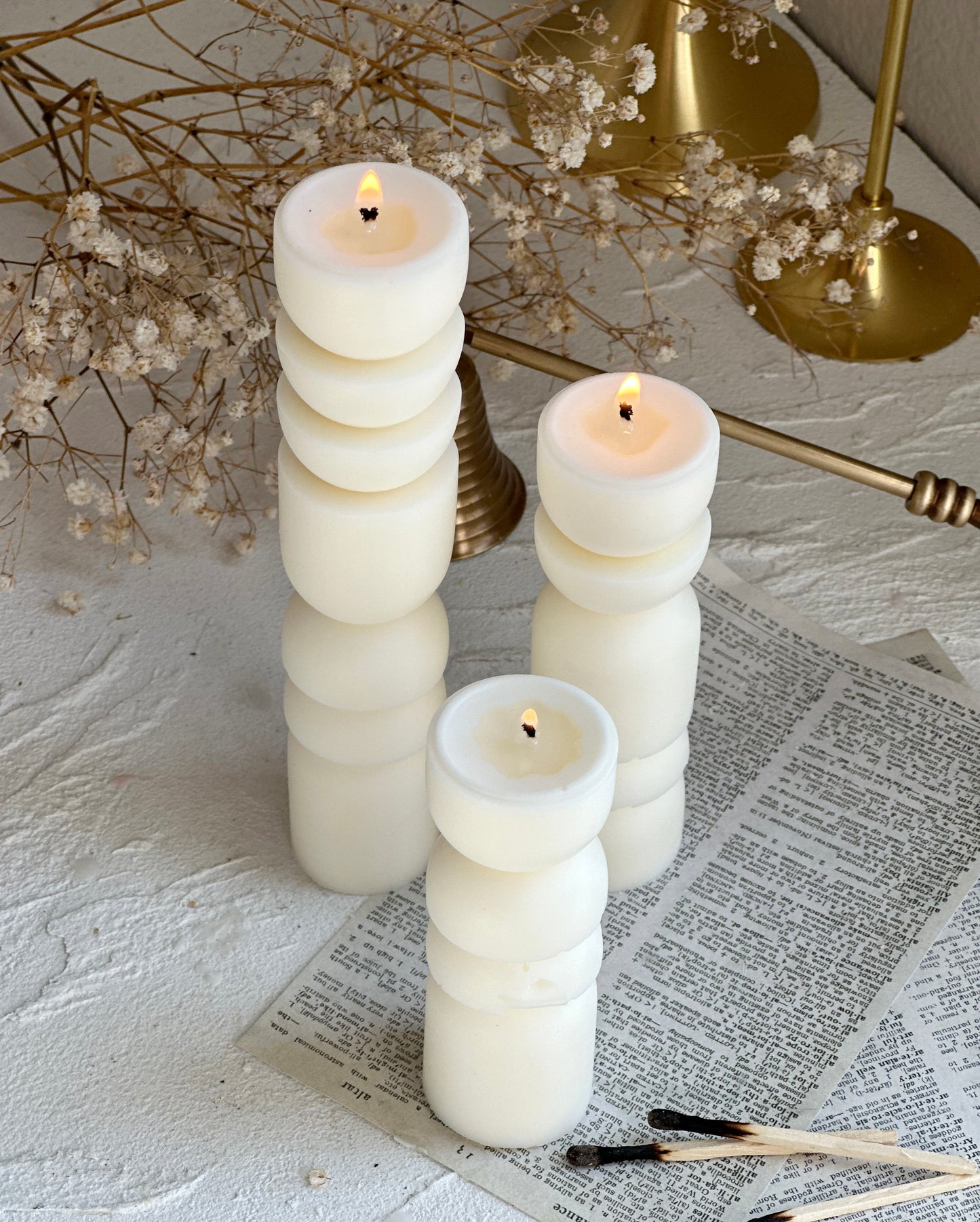 Trio Pillar Candle