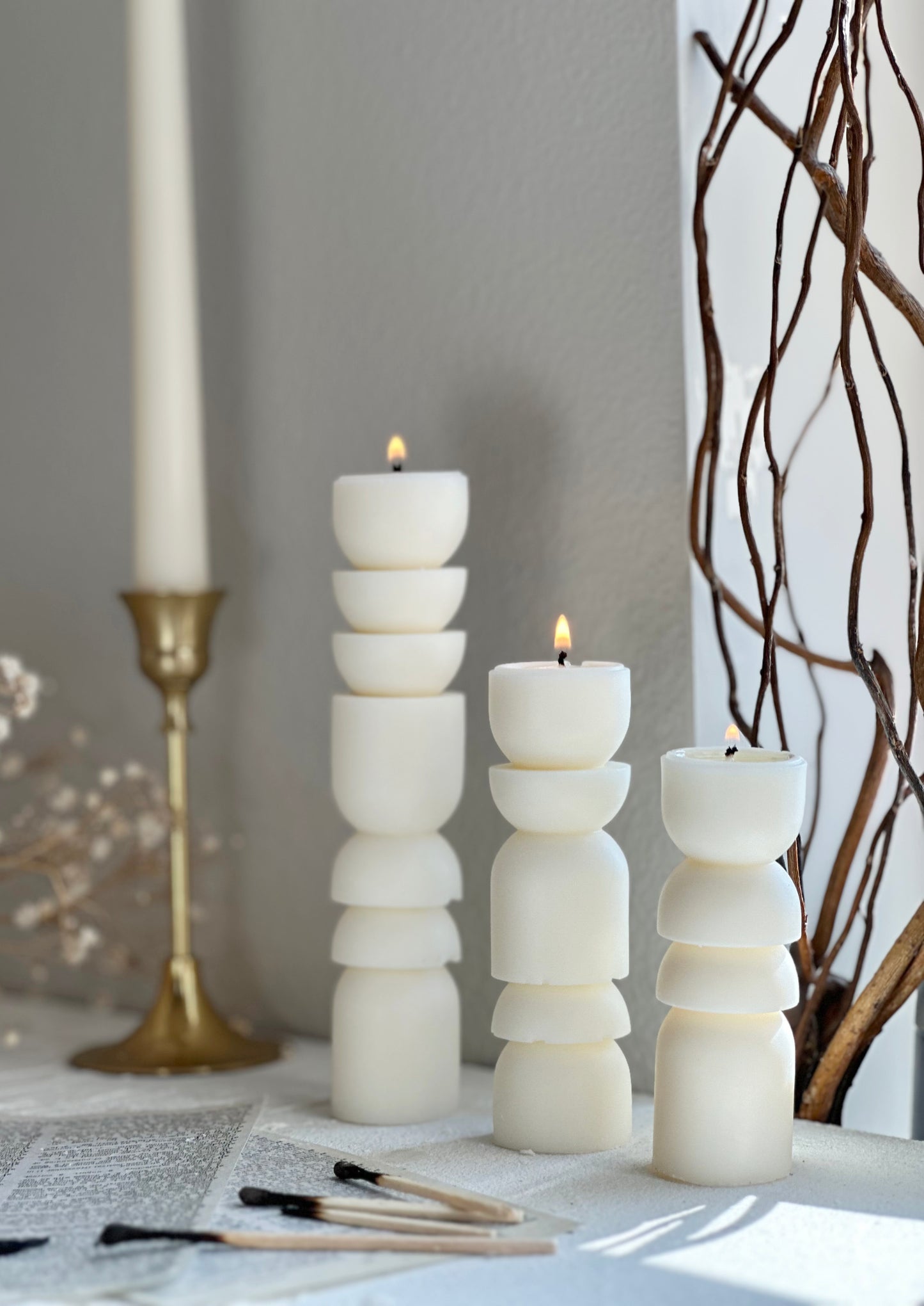 Trio Pillar Candle
