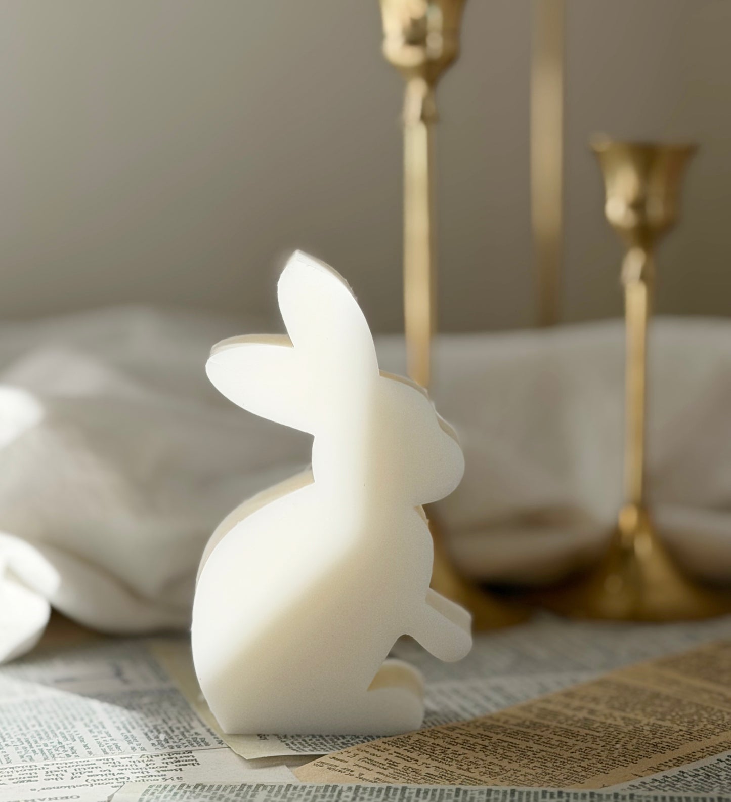 Handmade Easter Bunny Candle – 4 Unique Ear Styles