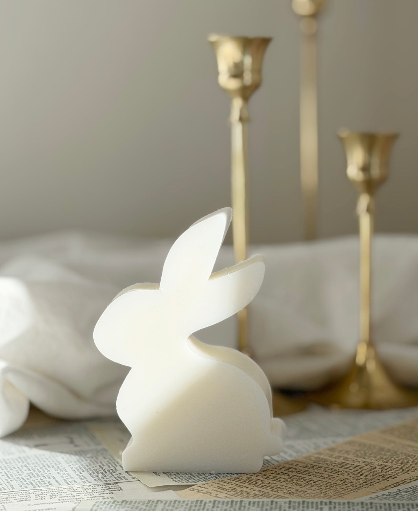 Handmade Easter Bunny Candle – 4 Unique Ear Styles