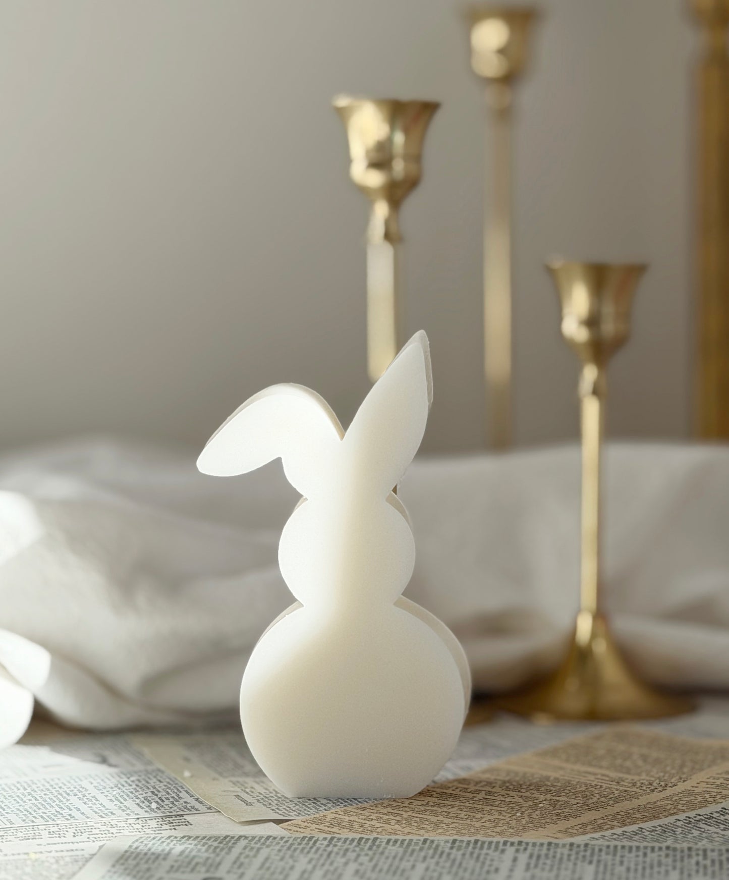 Handmade Easter Bunny Candle – 4 Unique Ear Styles