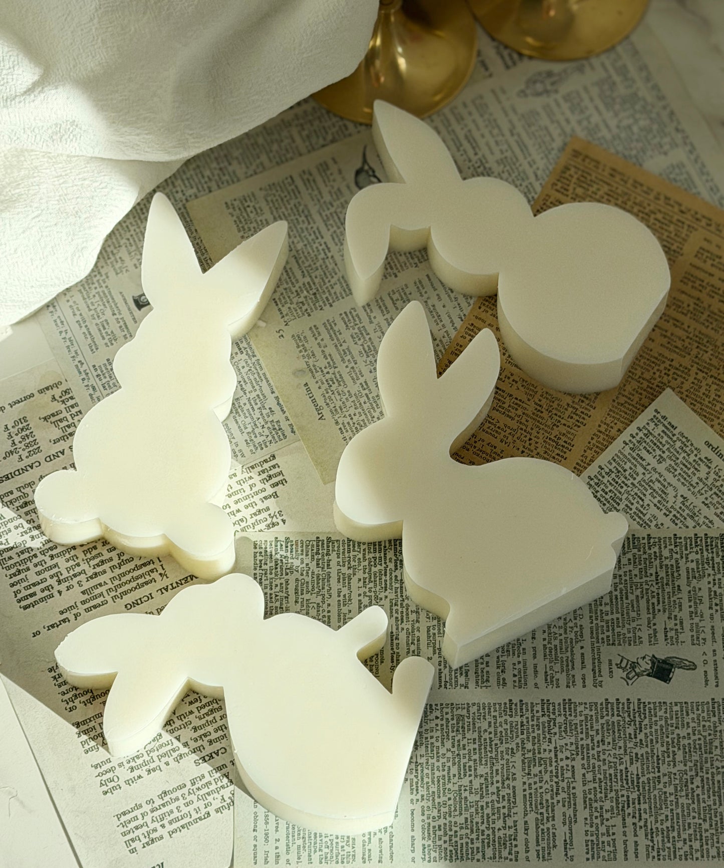 Minimal Easter Bunny Candle