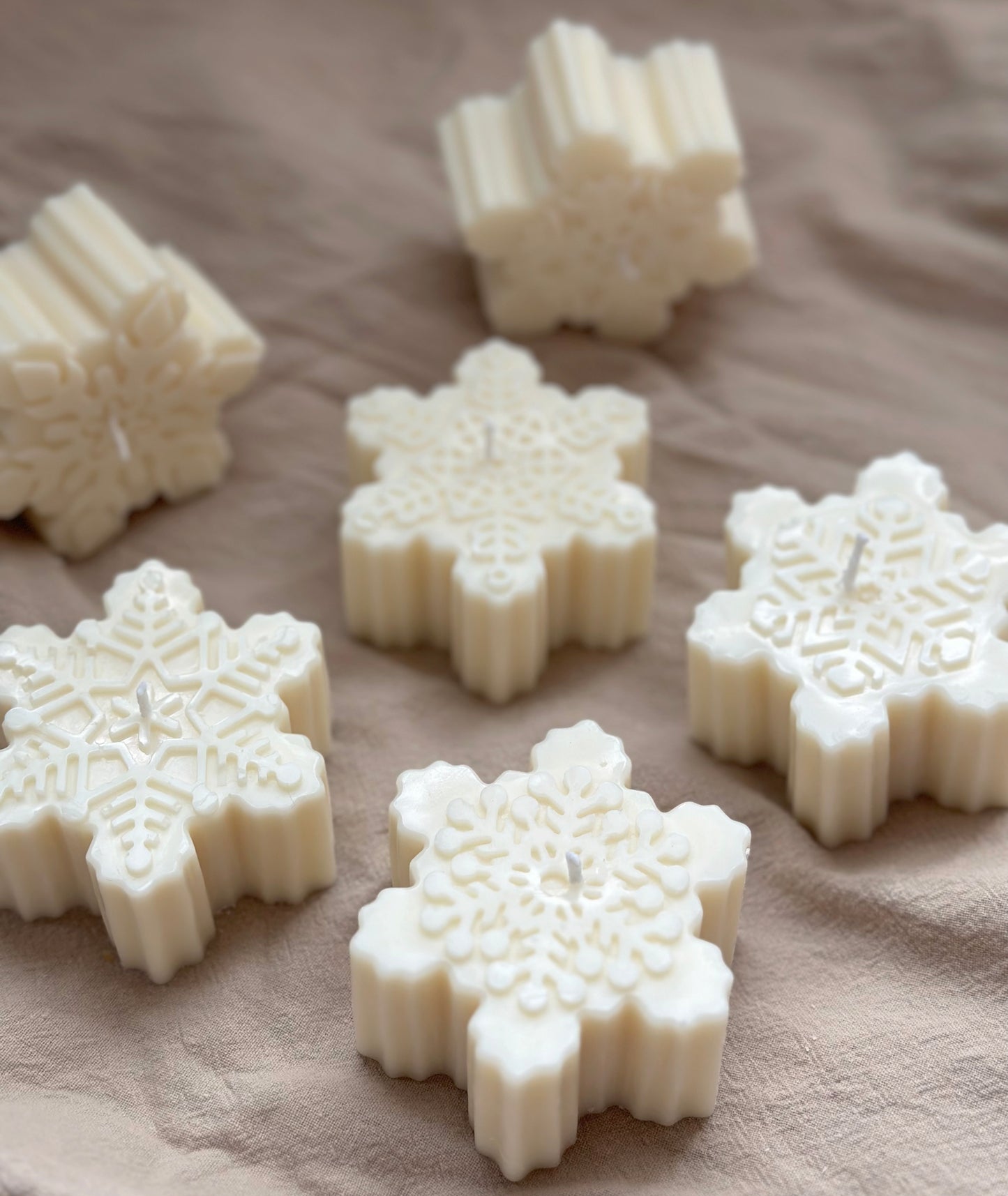 Snowflake Christmas Candle