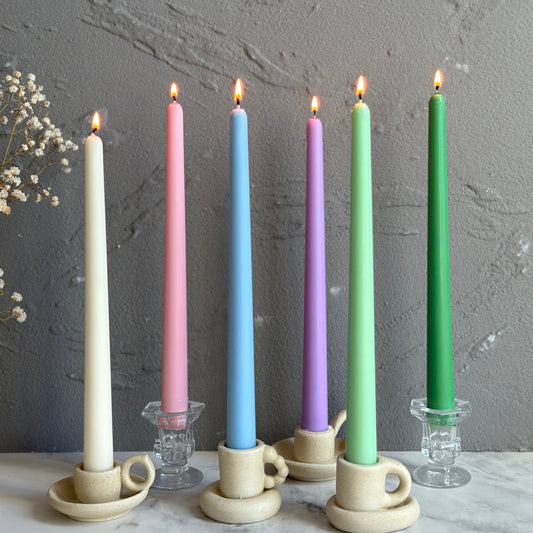 Soft Taper Candles 10''  (A Pair)