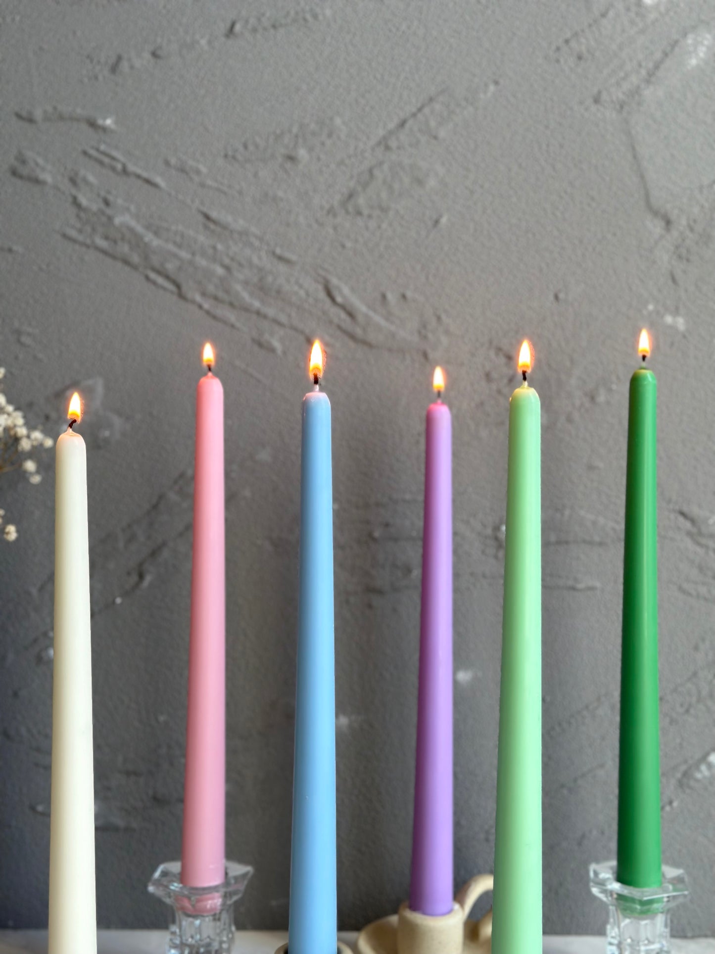 Soft Taper Candles 10''  (A Pair)