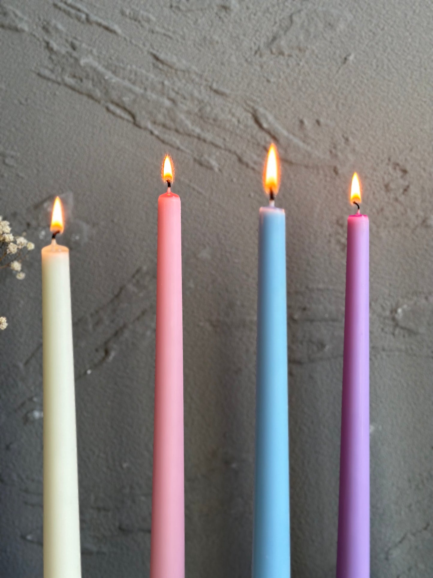 Soft Taper Candles 10''  (A Pair)