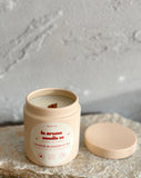 9oz Orange Blossom and Fig/ Candle Tin/ Wood Wick