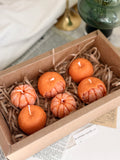 Mini Orange Candles – 6-Piece Set