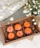 Mini Orange Candles – 6-Piece Set
