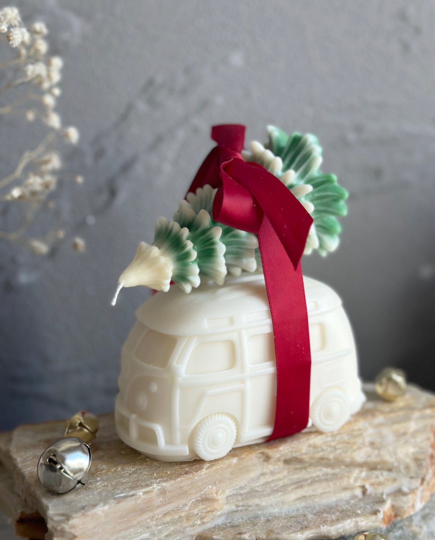 Christmas Tree/Hippie Bus Candle Set