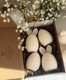 Bunny Ear & Egg Candle Set – Textured and Ribbed Rabbit Design,Handmade Easter Candles