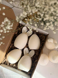 Bunny Ear & Egg Candle Set – Textured and Ribbed Rabbit Design,Handmade Easter Candles