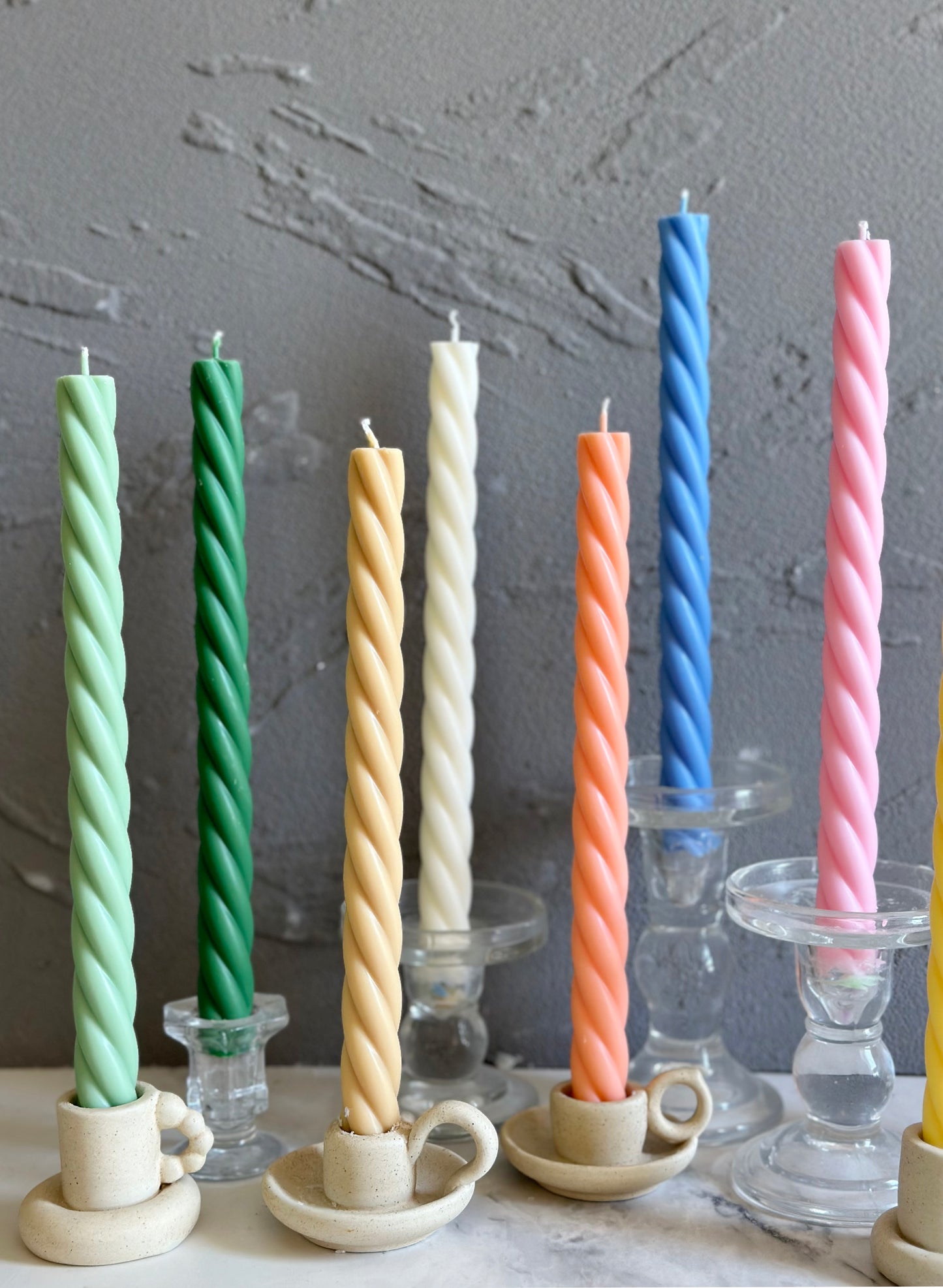 Spiral Taper Candles 10''(A Pair)