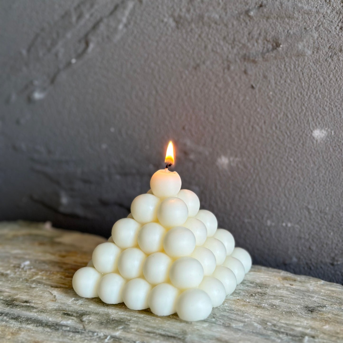 Bubble Pyramid Candle