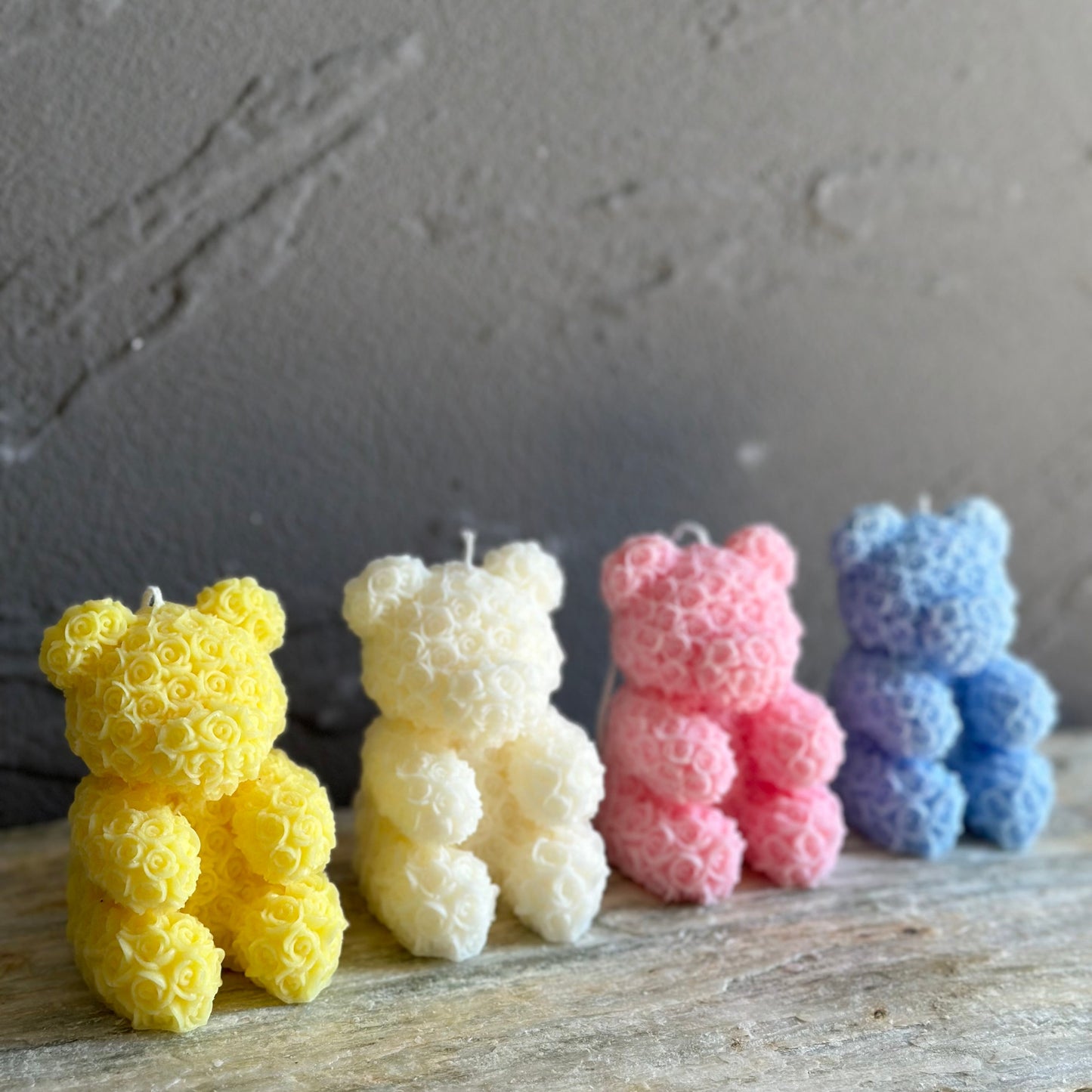 Teddy Bear Rose Candle
