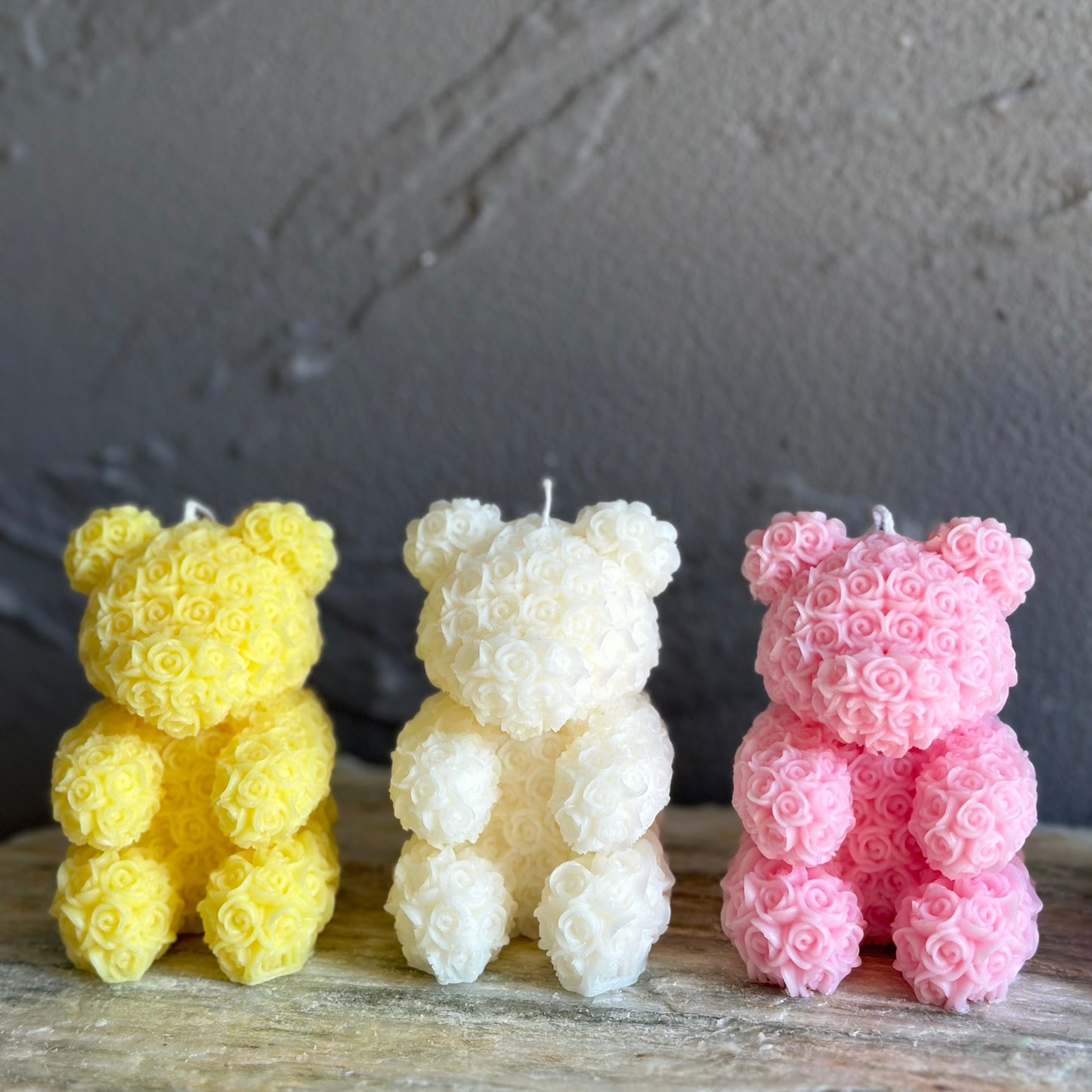 Teddy Bear Rose Candle