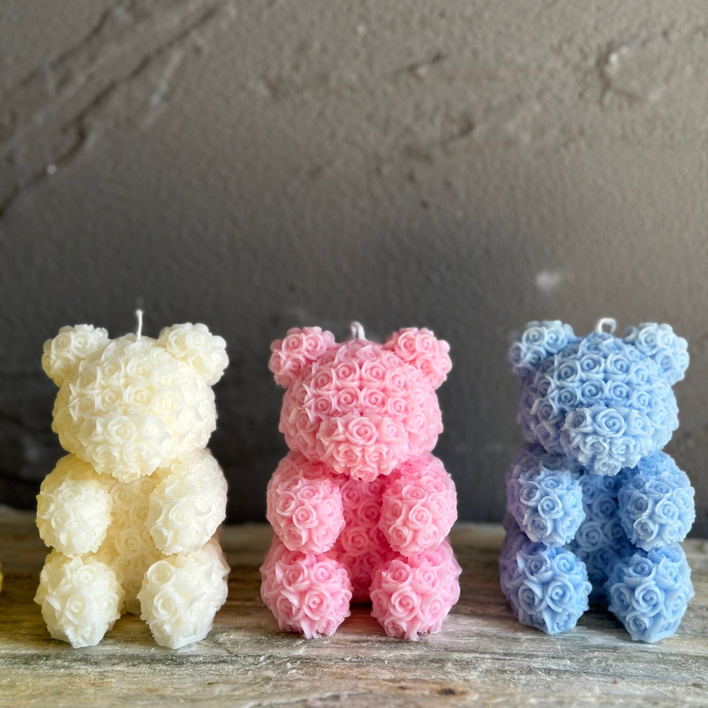 Teddy Bear Rose Candle