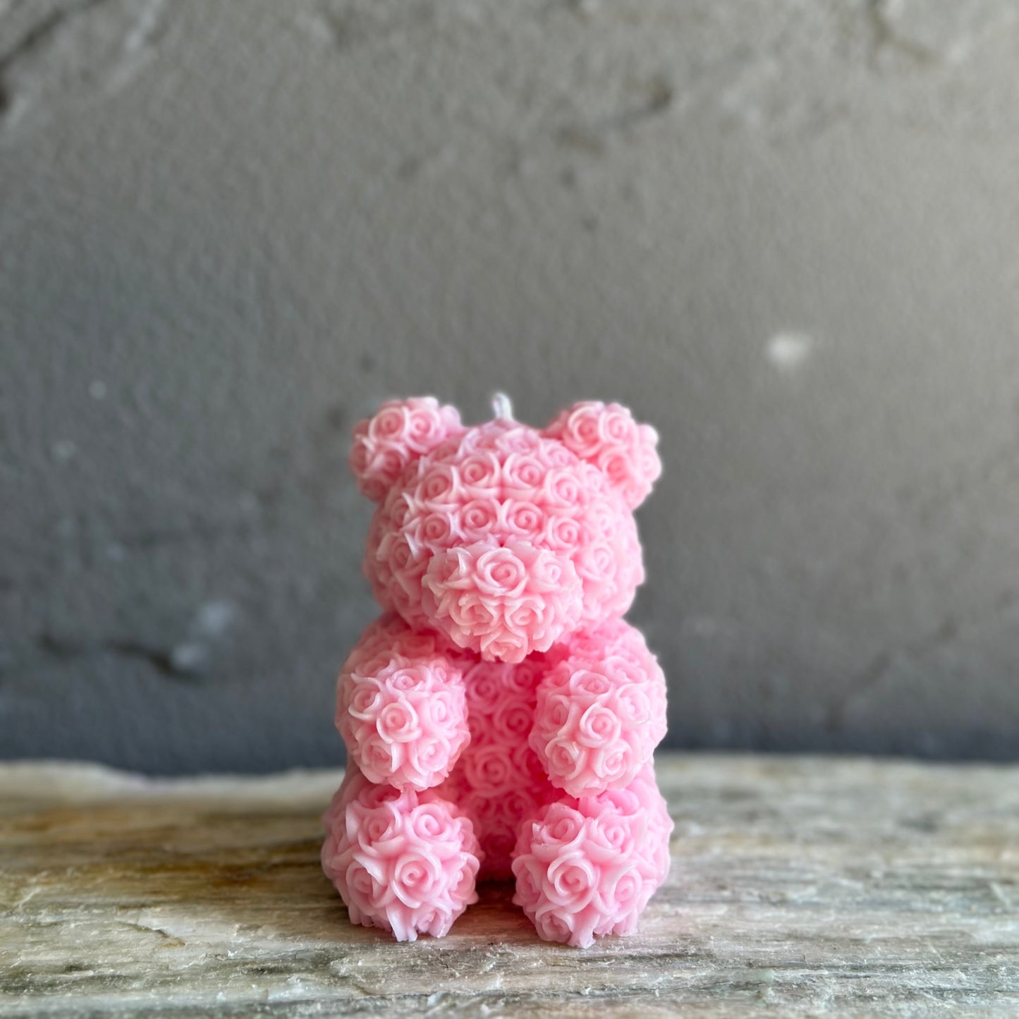 Teddy Bear Rose Candle